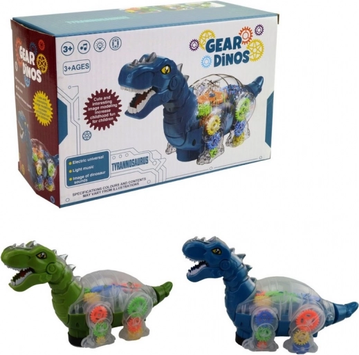 Dinozaur cu lumină și muzică pe baterii
