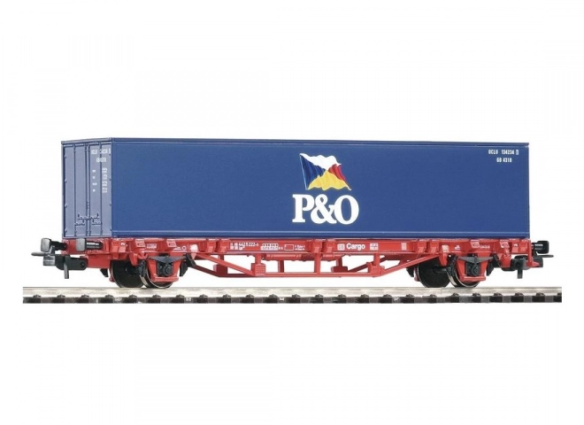 Vagon platformă cu container P&O DB AG