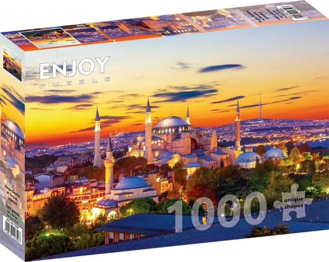 Puzzle Hagia Sofia Istanbul la apus de soare 1000 piese