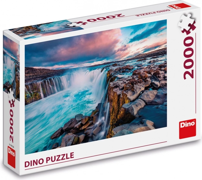 Puzzle Dino cu Cascada Selfoss 2000 de piese