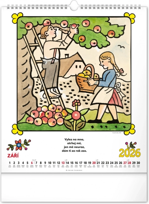 Calendar de perete Josef Lada - Rime 2026