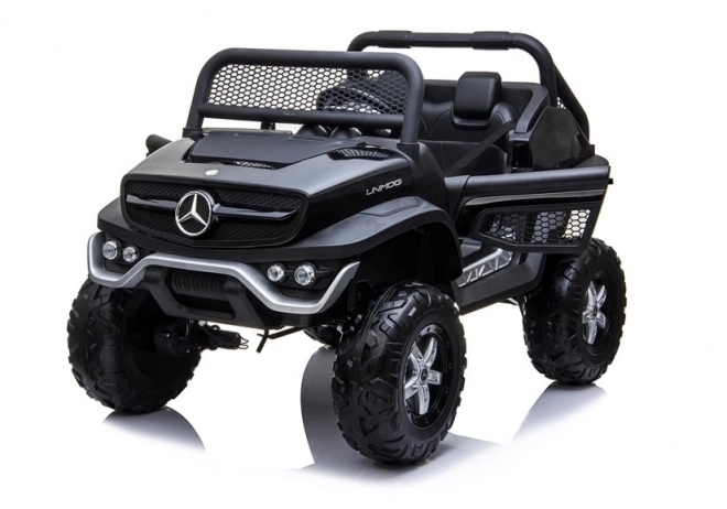 Mașina electrică Mercedes Unimog neagră – negru