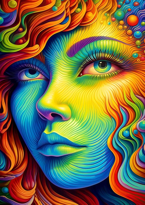 Puzzle ENJOY Fata pictată 1000 piese
