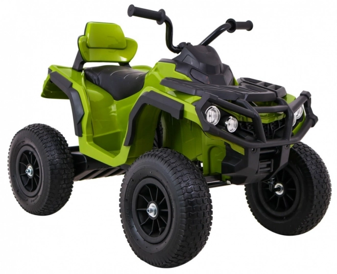 ATV Quad Aer Verde + roți gonflabile + radio MP3 + pornire lentă