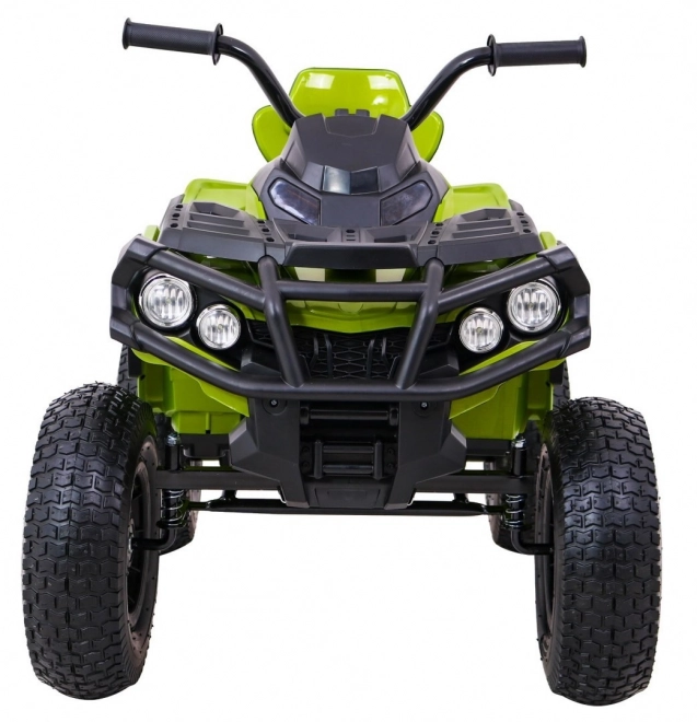 ATV Quad Aer Verde + roți gonflabile + radio MP3 + pornire lentă