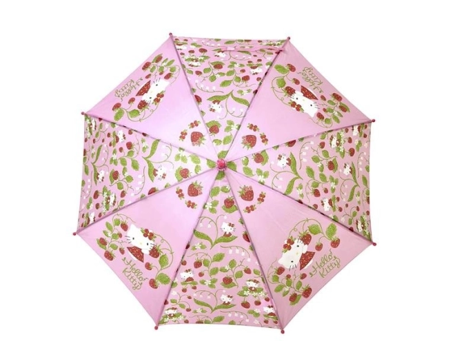 Umbrelă automată cu motiv Hello Kitty