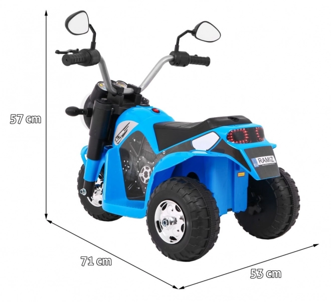 motocicletă mini blue pentru copii cu sunete și lumini LED