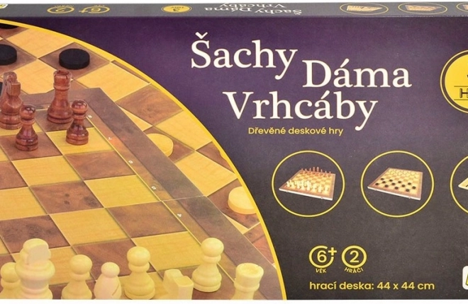 Set de șah cu tablă de 44 x 44 cm