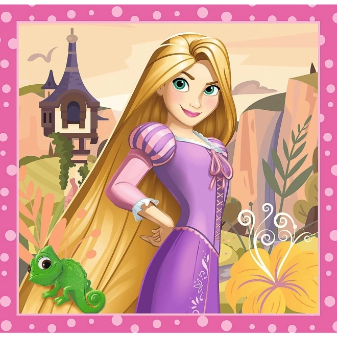 Puzzle 3 în 1 Prințesele Disney Flori Frumoase