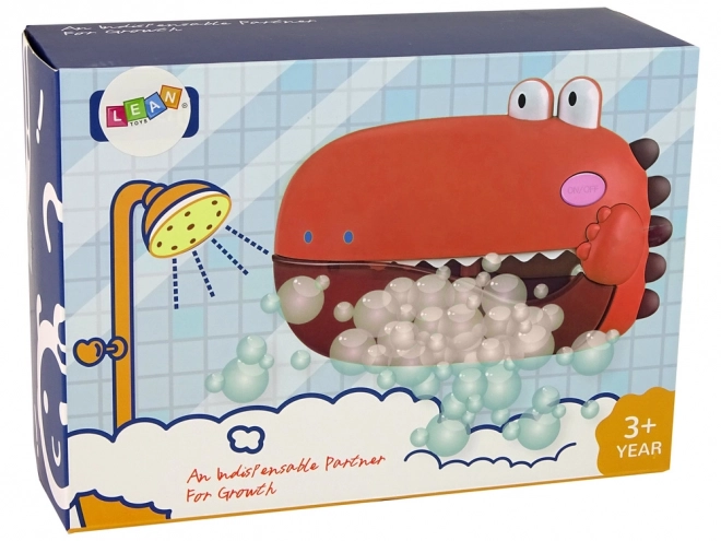 Jucărie de baie Dino – generator de bule roșu pe baterii
