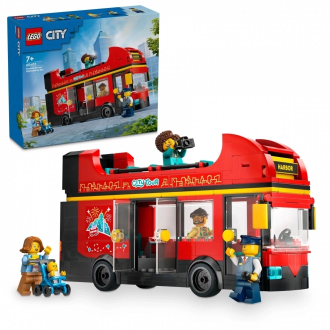 Autobuz etajat LEGO City roșu