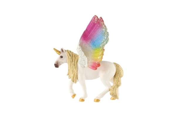 Unicorn cu aripi curcubeu