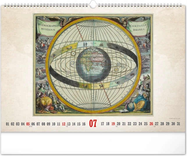Calendar de perete Hărți vechi 2026