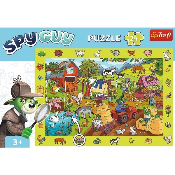 Puzzle spion pe fermă 24 de piese