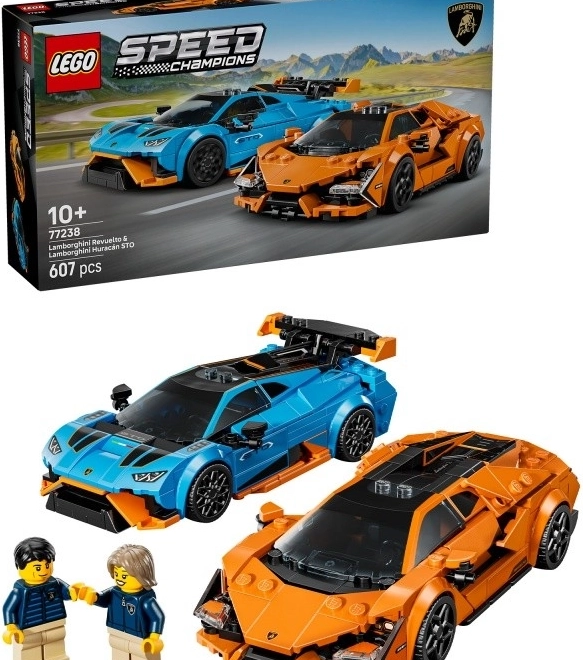 LEGO Speed Champions Lamborghini Revuelto și Huracán STO