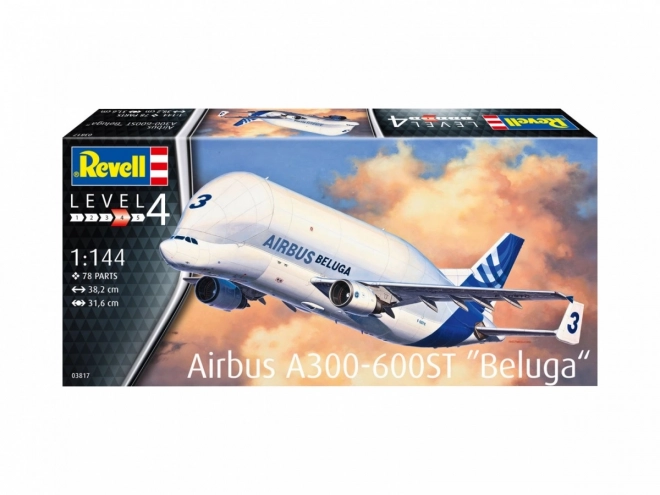 Model avion din plastic Airbus A300-600ST Beluga la scară 1/144