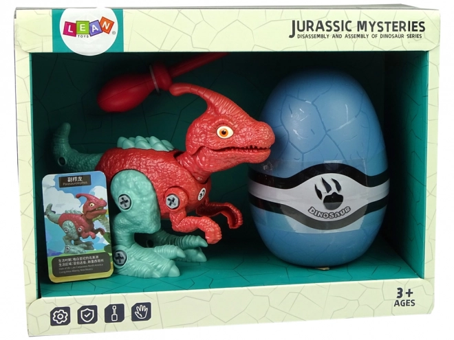 Set construcție dinozaur Parasaurolophus cu ou
