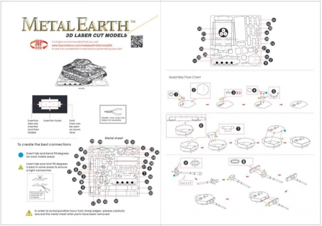 PUZZLE 3D METAL EARTH Tanc Tiger I