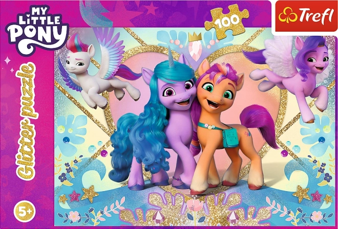 puzzle sclipitoare My Little Pony 100 piese