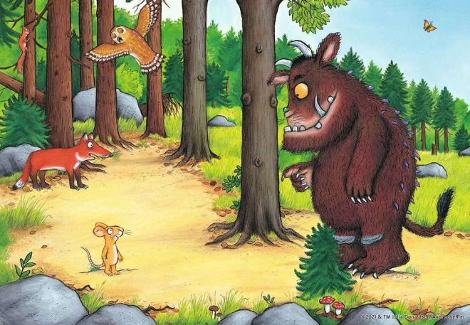 Puzzle Ravensburger Gruffalo și animalele din pădure 2x12 piese