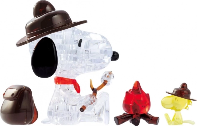 Puzzle cristal 3D Snoopy de camping