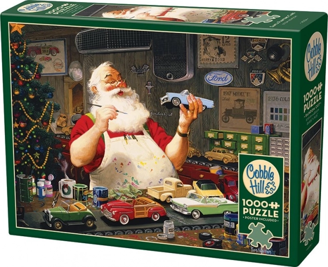 Puzzle Santa pictează mașinuțe 1000 piese