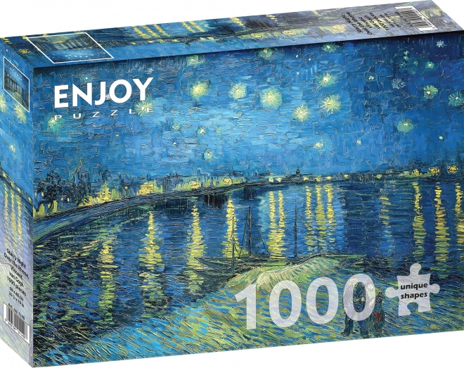 Puzzle Noapte înstelată deasupra Ronului 1000 de piese