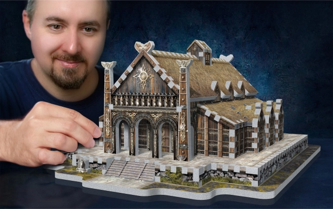 Puzzle 3D Sala de Aur Edoras din Stăpânul Inelelor 445 de piese