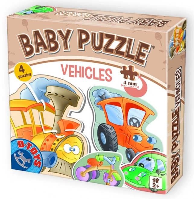 Puzzle vehicule pentru copii D-Toys 4 în 1