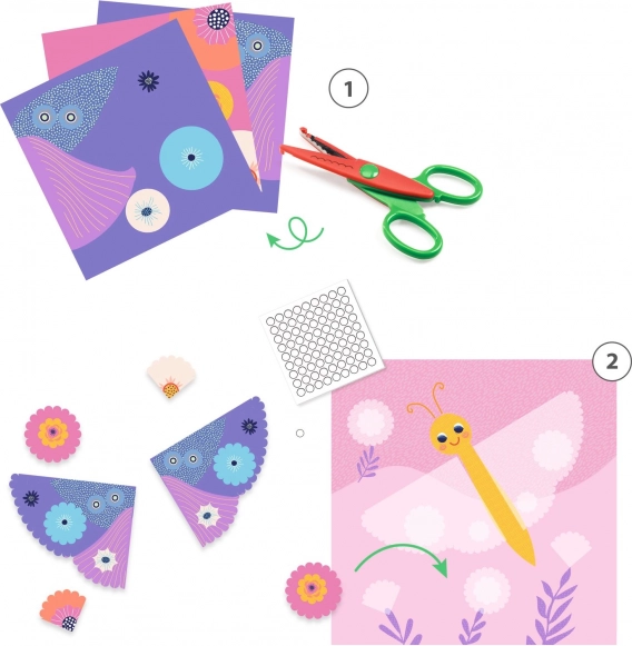 Set de tăiere creativ Djeco Animale