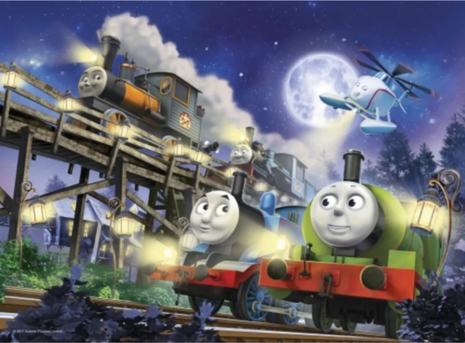 Puzzle Ravensburger strălucitor Mașinuța Thomas XL 60 piese