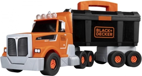 Camion cu unelte și bormașină BLACK+DECKER, set de construcție pentru copii 43 cm