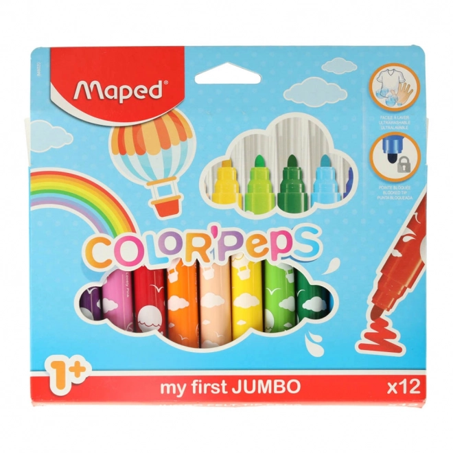 Set Markere Color'Peps Jumbo 12 Bucăți