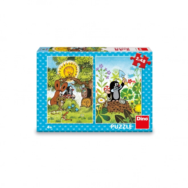 Puzzle Krteček și prietenii 2x48 piese