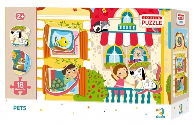 Puzzle cu forme de animale de companie cu 18 piese