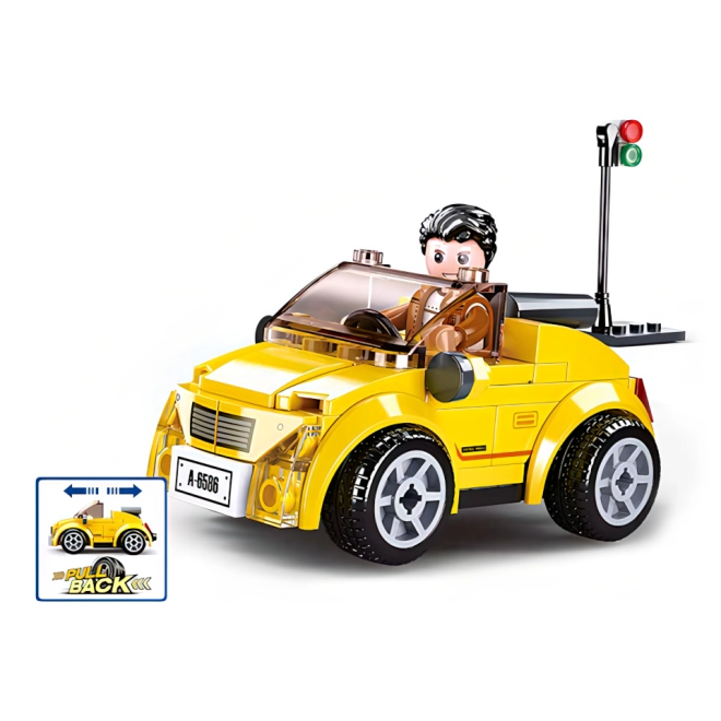 Cabriolet galben compact pentru aventuri urbane