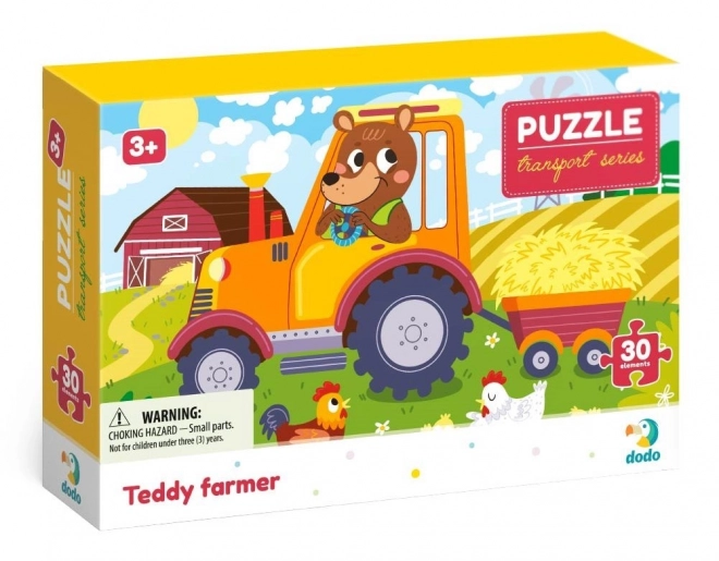 Puzzle transport Ferma Teddy 30 de piese