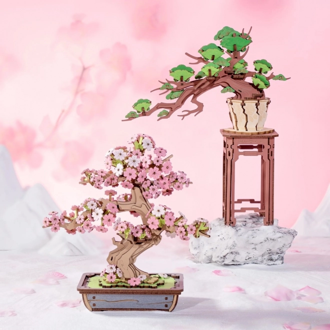 Robotime puzzle 3D din lemn bonsai sakura
