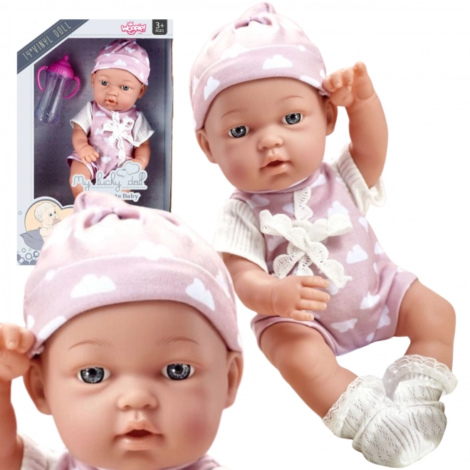 Păpușă adorabilă Woopie Royal în ținută roz 36 cm