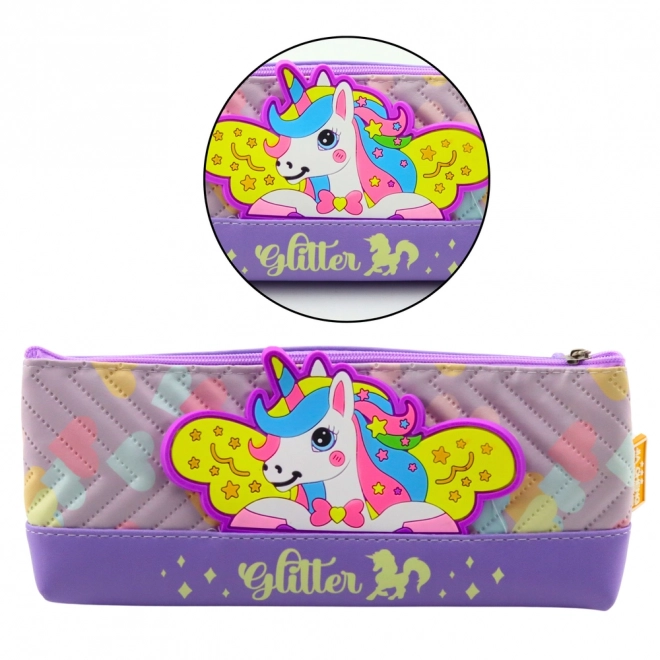 Perniu cu unicorn violet