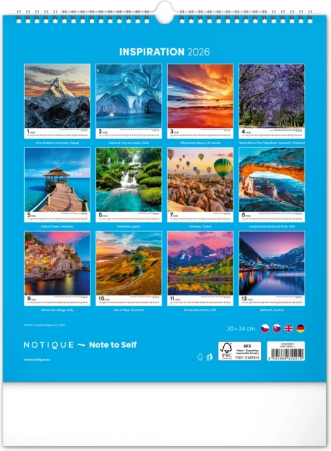 Calendar de perete Inspirație 2026