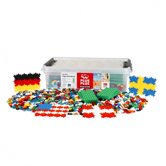 Set de construcție Plus-Plus cu steaguri