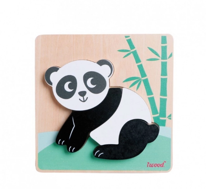 Puzzle din lemn animale Panda