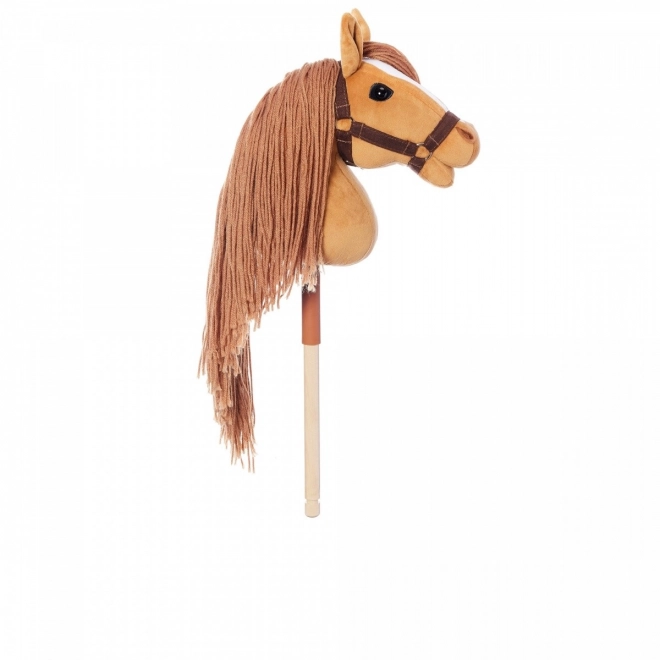 Cal de lemn pe băț Hobby Horse HOPPIHORSE Maro castaniu