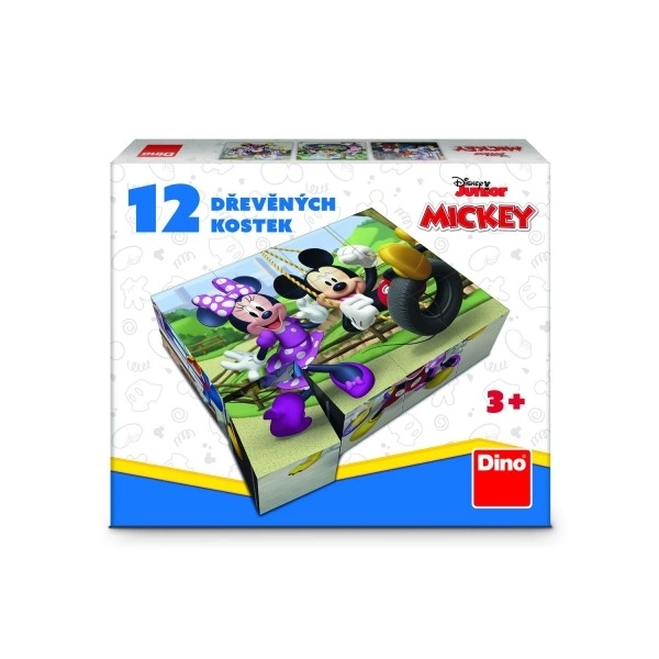 cuburi ilustrate mickey mouse, 12 cuburi