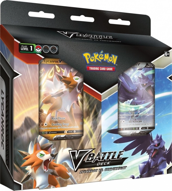 Pachet bătălie Pokémon V Lycanroc vs. Corviknight