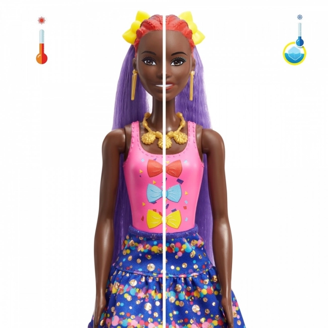 Barbie Color Reveal stilizare păr cu sclipici violet