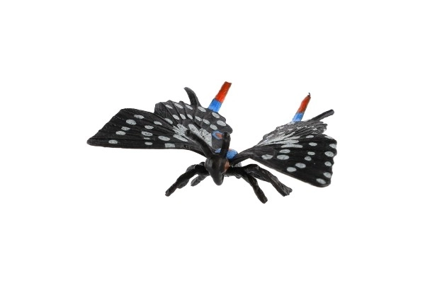 Fluture tropical Papilio otakárek negru și gri din plastic 6cm