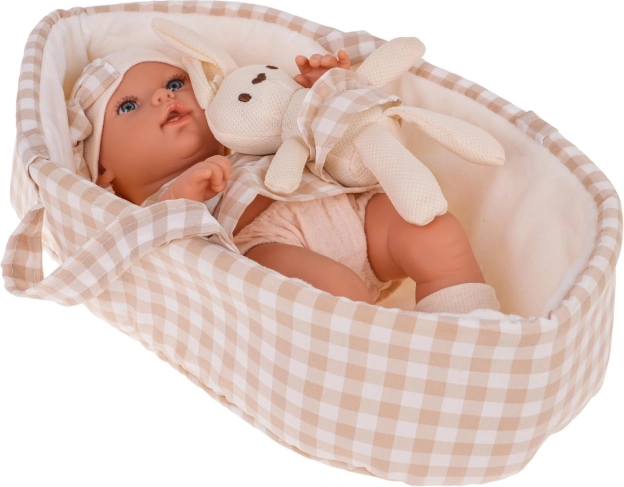 Set păpușă-bebeluș cu accesorii – Bej