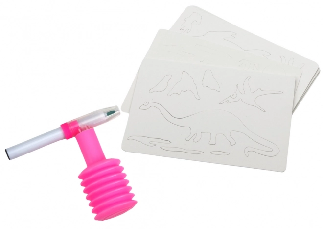 Set creativ markere gonflabile dinozauri